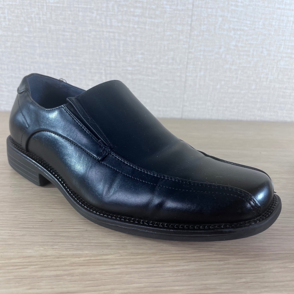 Bruno Marc New York Mens Black Bicycle Toe Slip On Loafers Dress Shoes Size 7.5